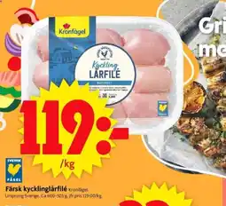 ICA Supermarket Färsk kycklinglårfilé erbjuda