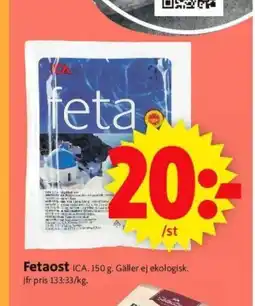 ICA Supermarket Fetaost erbjuda