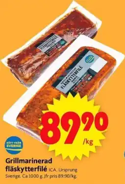 ICA Supermarket Grillmarinerad fläskytterfilé erbjuda