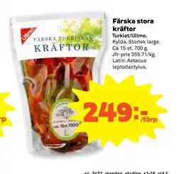 Stora Coop Färska stora kräftor erbjuda