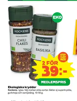 Stora Coop Ekologiska kryddor erbjuda