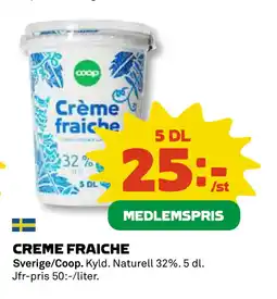 Coop CREME FRAICHE erbjuda