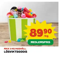 Coop LÖSVIKTSGODIS erbjuda