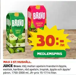 Coop Daglivs JUICE erbjuda