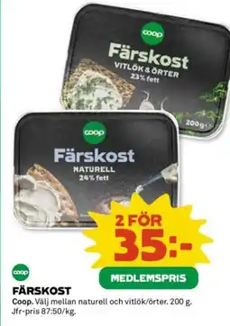 Coop FÄRSKOST erbjuda