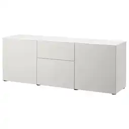 IKEA BestÅ Förvaring med lådor, vit/lappviken ljusgrå, 180x42x65 cm erbjuda
