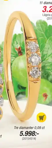 Guldfynd Tre diamanter 0,09 ct erbjuda