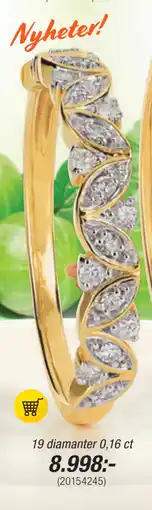 Guldfynd 19 diamanter 0,16 ct erbjuda