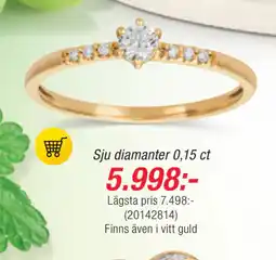 Guldfynd Sju diamanter 0,15 ct erbjuda