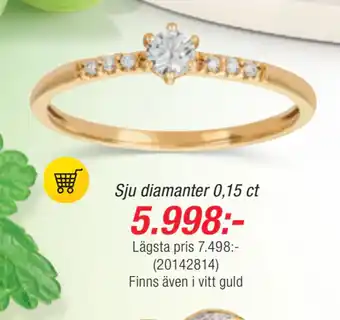 Guldfynd Sju diamanter 0,15 ct erbjuda