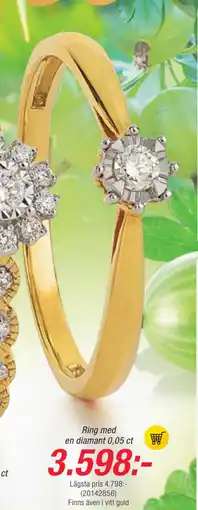 Guldfynd Ring med en diamant 0,05 ct erbjuda