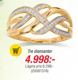 Guldfynd Tre diamanter erbjuda