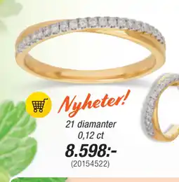 Guldfynd 21 diamanter 0,12 ct erbjuda