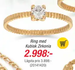 Guldfynd Ring med Kubisk Zirkonia erbjuda