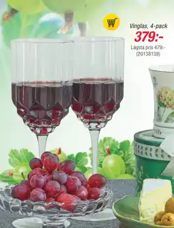 Guldfynd Vinglas, 4-pack erbjuda