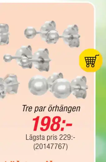 Guldfynd Tre par örhängen erbjuda