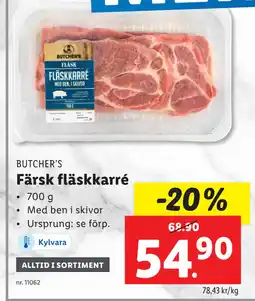 Lidl Färsk fläskkarré erbjuda