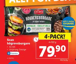 Lidl Scan högrevsburgare erbjuda