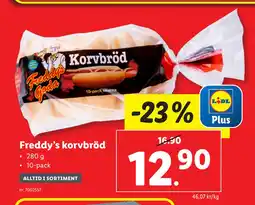 Lidl Freddy’s korvbröd erbjuda