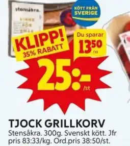 Ica Hajen Lagpris TJOCK GRILLKORV erbjuda