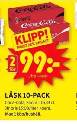ICA Kvantum Coca cola läskedryck erbjuda