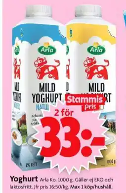 ICA Supermarket Arla yoghurt erbjuda