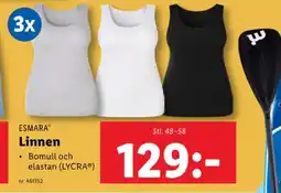 Lidl Esmara linne erbjuda