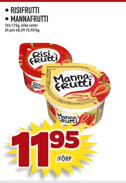 Supergrossen RISIFRUTTI • MANNAFRUTTI erbjuda