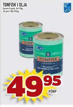 Supergrossen TONFISK I OLJA erbjuda