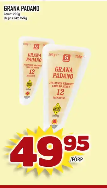 Supergrossen GRANA PADANO erbjuda