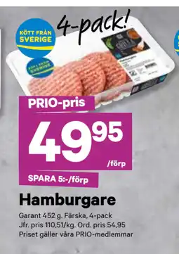City Gross Hamburgare erbjuda