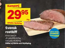 City Gross Svensk rostbiff erbjuda