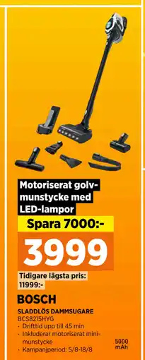 Power SLADDLÖS DAMMSUGARE erbjuda