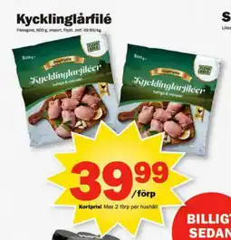 Pekås Kycklinglårfilé erbjuda