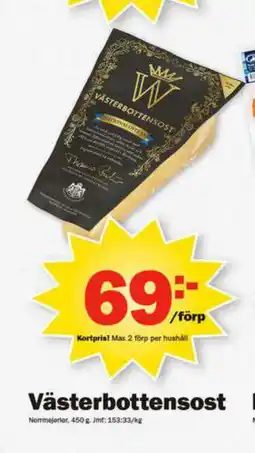 Pekås Västerbottensost erbjuda