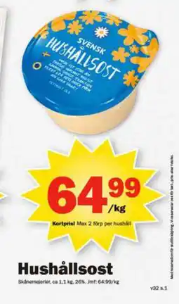 Pekås Hushållsost erbjuda