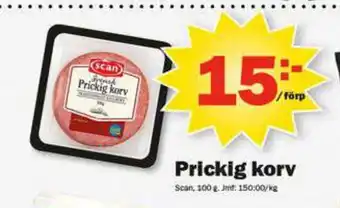 Pekås Prickig korv erbjuda