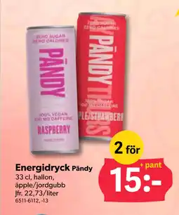 DollarStore Energidryck Pändy erbjuda
