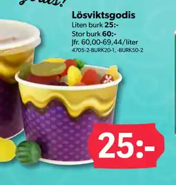DollarStore Lösviktsgodis erbjuda