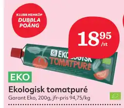 Hemköp Ekologisk tomatpuré erbjuda