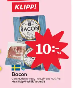 Hemköp Bacon erbjuda