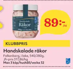 Hemköp Handskalade räkor erbjuda