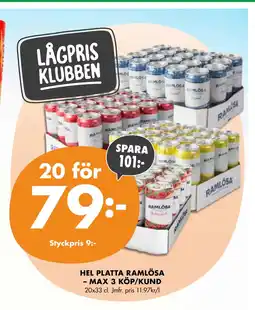 ÖoB HEL PLATTA RAMLÖSA – MAX 3 KÖP/KUND erbjuda