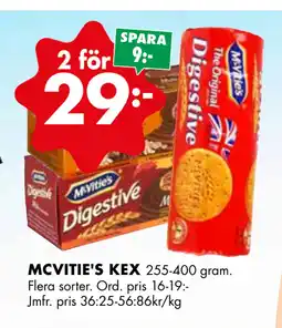 ÖoB MCVITIE'S KEX erbjuda