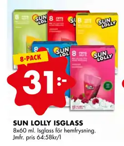 SUN LOLLY ISGLASS