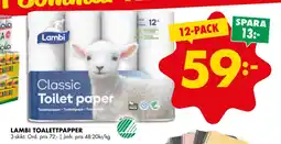 ÖoB LAMBI TOALETTPAPPER erbjuda