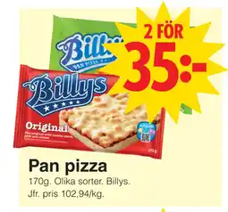 Matöppet Pan pizza erbjuda
