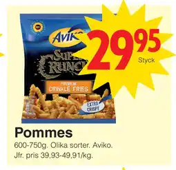 Matöppet Pommes erbjuda