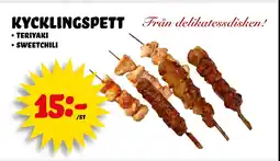 Nelins kycklingspett erbjuda