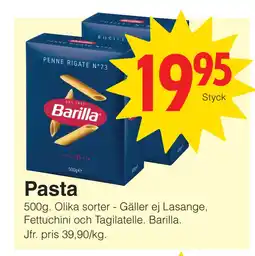 Matöppet Pasta erbjuda